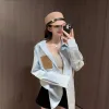 Hochwertiges Loewe Hemd Sky Leder Gestreift Stil