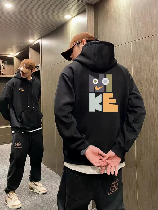 Hochwertige Nike Sweatshirts Graue Fleece Print Kollektion