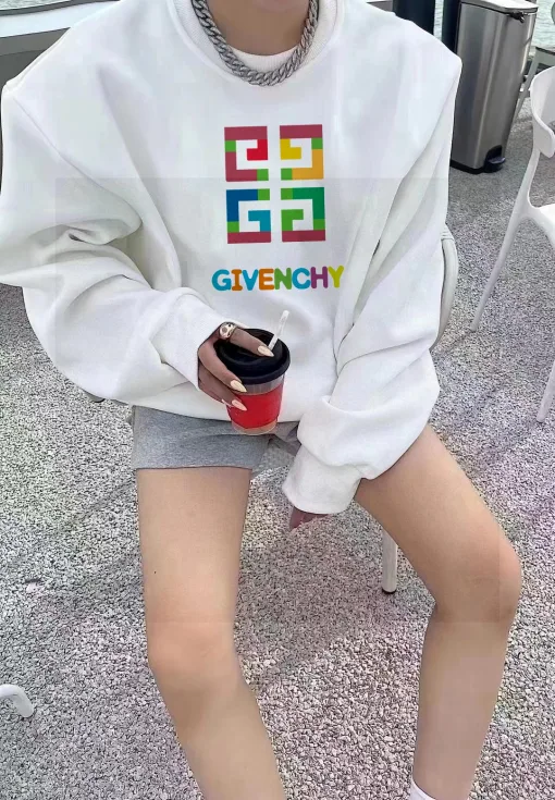 Premium Givenchy Sweatshirts Schwarzes Fleece Monogramm Kollektion