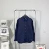 Hochwertige Dior Langarm-Monogramm-Kollektion aus Marineblau-Denim
