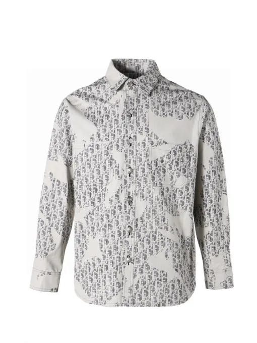 Luxus-Dior-Hemd aus weißem Denim im klassischen Stil