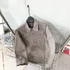 Luxus Louis Vuitton Mäntel Grau Denim Klassischer Luxus