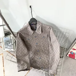 Luxus Louis Vuitton Mäntel Grau Denim Klassischer Luxus