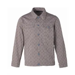 Luxus-Mäntel von Louis Vuitton aus weißem Denim, klassische Kollektion