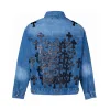 Hochwertige Chrome Hearts Jacken aus weißem Leder im Washed Style