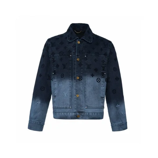 Luxushose von Louis Vuitton im weißen Denim-Farbverlaufsstil