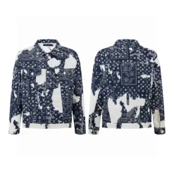 Bestseller Louis Vuitton Jacken im weißen Denim-Print-Stil