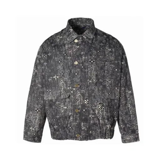 Luxus Louis Vuitton Röcke Weiß Denim Vintage Style