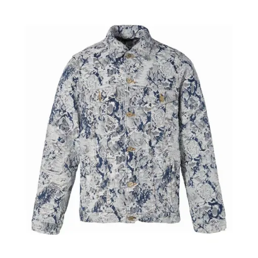 Luxus Louis Vuitton Rock Weiß Denim Jacquard Kollektion