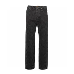 Luxus Louis Vuitton Jeans Weiß Monogramm Luxus