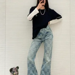 Bestseller Louis Vuitton Jeans Denim Logo Style
