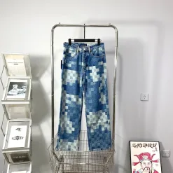 Premium Louis Vuitton Jeans Baumwolle Farbverlauf Luxus