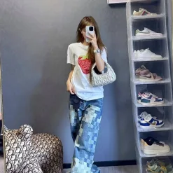Hochwertige Louis Vuitton Jeans Cotton Gradient Kollektion