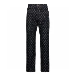 Bestseller Louis Vuitton Jeans Kollektion mit Stickereien aus weißem Kalbsleder