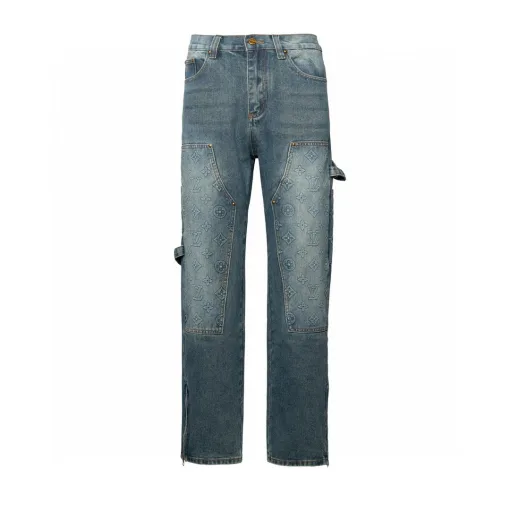 Bestseller Louis Vuitton Jeans Weiß Denim Washed Luxus