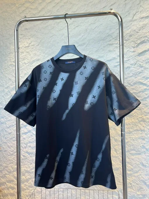 Premium Qualität Louis Vuitton Kurzarm Schwarz Farbverlauf Luxus