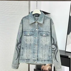 Premium Balenciaga Jacken im Denim Washed Style