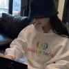 Hochwertige Balenciaga Sweatshirts im Regenbogen-Fleece-Farbverlaufsstil