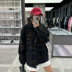 Hochwertige Balenciaga-Jacken im Denim-Washed-Stil