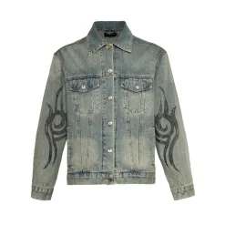 Premium Qualität Balenciaga Jacken Weiß Denim Washed Luxus