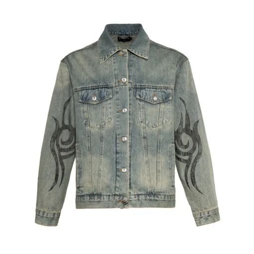 Premium Qualität Balenciaga Jacken Weiß Denim Washed Luxus