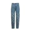 Premium Louis Vuitton Jeans im verwaschenen Weiß-Denim-Stil
