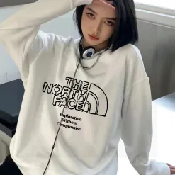 Premium The North Face Hoodie Schwarzes Fleece Logo Kollektion