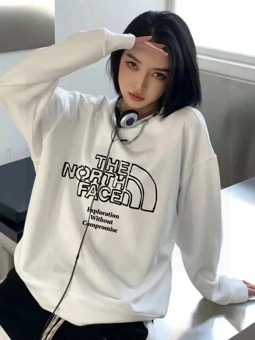 Premium The North Face Hoodie Schwarzes Fleece Logo Kollektion