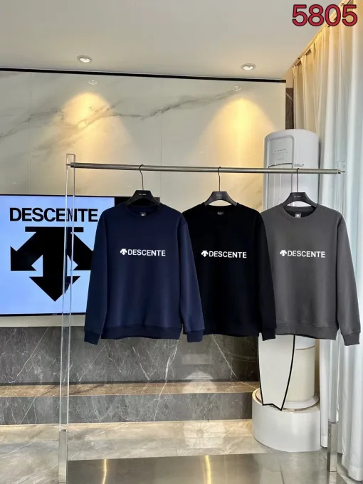 Bestseller Descente Sweatshirts Rot Fleece Klassischer Stil