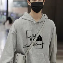 Premium The North Face Sweatshirts Grau Fleece Logo Kollektion