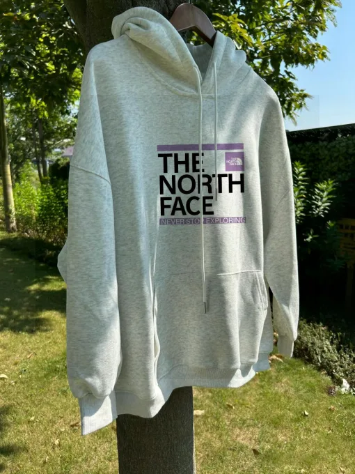 Premium The North Face Sweatshirts Lila Fleece Logo Style