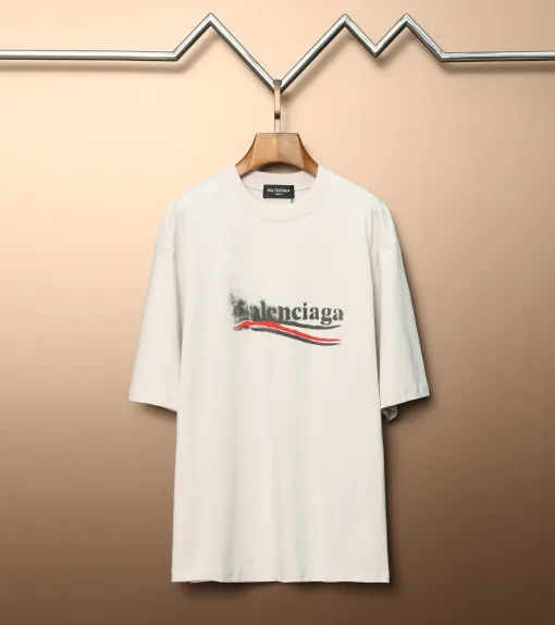 Hochwertige Balenciaga Kurzarm Baumwolle Klassischer Stil