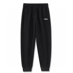 Premium Fila Anzüge Schwarz Baumwolle Atmungsaktiv Stil