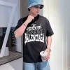 Premium Qualität Gucci Kurzarm Schwarz Baumwolle Druck Luxus