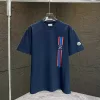 Luxus Moncler Kurzarm Schwarz Baumwolle Print Luxus