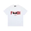 Bestseller Fendi Kurzarm Schwarz Baumwolle Print Luxus