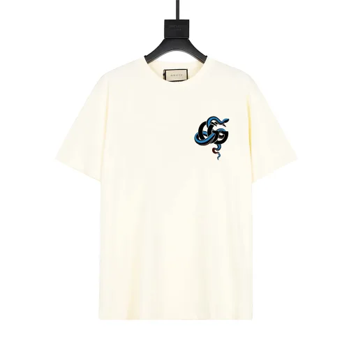 Luxus Gucci Kurzarm Weiß Print Luxus