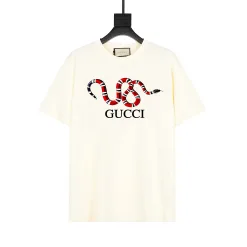 Hochwertige Gucci Kurzarm-Logo-Kollektion aus weißer Baumwolle