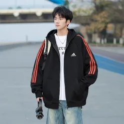 Bestseller Adidas Sweatshirt Schwarz Streifen Stil