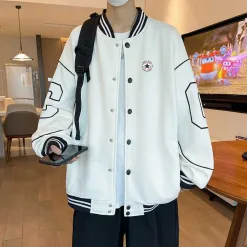 Premium Converse Mäntel aus weißem Leder mit Logo-Kollektion