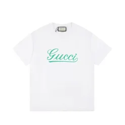 Hochwertige Gucci Kurzarm-Logo-Kollektion aus schwarzer Baumwolle