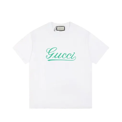 Hochwertige Gucci Kurzarm-Logo-Kollektion aus schwarzer Baumwolle