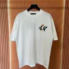 Premium Louis Vuitton Kurzarm Baumwolle Print Luxus