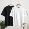 Hochwertige Fendi-Kollektion mit kurzen Ärmeln und schwarzer Baumwolle und Stickerei