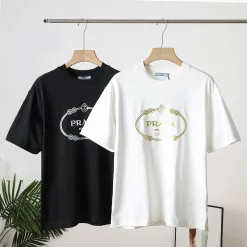 Bestseller Prada Kurzarm Gold Baumwolle Klassischer Stil