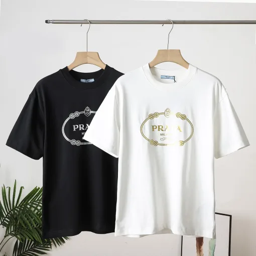Bestseller Prada Kurzarm Gold Baumwolle Klassischer Stil