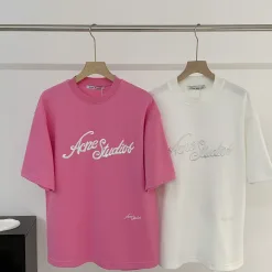 Premium Acne Studios T-Shirt Rosa Jersey Lässiger Luxus