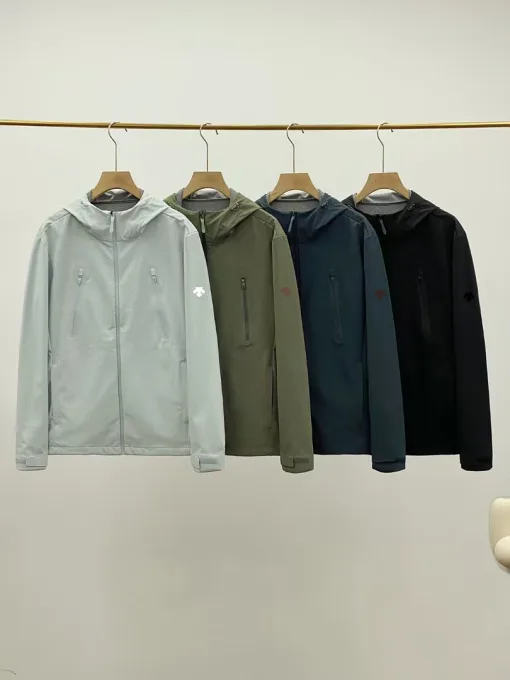 Premium Qualität Descente Jacken Schwarz Nylon Luxus