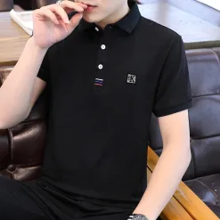 Premium Calvin Klein Kurzarm-T-Shirts Black Cotton Solid Collection