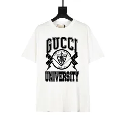 Premium Gucci Kurzarm Schwarz Baumwolle Print Luxus